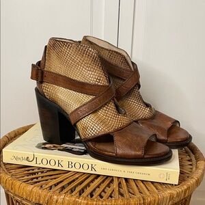 Freebird by Steven The Rattle Bootie Buckle Peep Toe Sz 9